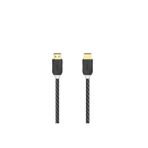 Hama HM.205444 HS Ethernet Altın Uç Örgü 1.5 mt Siyah Hdmi Kablo