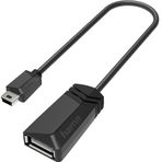 Hama USB 2.0 Mini B Fiş A Siyah Soket Kablo