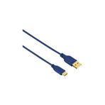 Hama USB-C - USB-A Kablo, "Flexi" 0.75m, Mavi