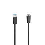 Hama USB kablosu USB 3.2 Gen1 (USB 3.0 / USB 3.1 Gen1) USB-A fiş, USB-Micro-B 3.0 fiş 1,50 m Sc