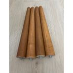 Hamadex 30 cm Açık Meşe Konik Ahşap Ayak – 4'lü Set | Masa, Sandalye, Sehpa, Tv Ünitesi, Komodin Uyumlu | Aparatlar ve Vidalar Dahil