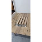 Hamadex 38 cm Ham Ahşap Konik Ayak Seti (4 Adet) | Masa, Sandalye, Sehpa ve Mobilya Ayağı | Montaj Aparatları Dahil