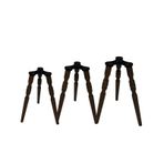 HAMADEX 41–44–47cm Torna Ahşap 3’lü Set Sehpa Ayağı 9 Adet Ayak + 3’lü Bağlantı Aparatları Açık Meşe, Koyu Meşe, Ham (Koyu Meşe)