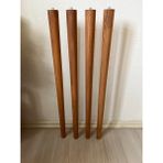Hamadex 50 cm Açık Meşe Ahşap Konik Ayak – Masa, Sandalye, Sehpa Ayağı (4'lü Set, Metal Aparatlar Dahil)