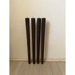 Hamadex 50 cm Koyu Meşe Ahşap Konik Sehpa Sandalye TV Ünitesi ve Masa Ayağı – 4'lü Set | Bağlantı Aparatları Dahil