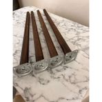 Hamadex 50 cm Koyu Meşe, Konik Ayak Ahşap Masa , Sandalye, Sehpa Ayağı 4ADET (Aparatlar Dahil)