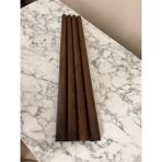 Hamadex 60 cm Koyu Meşe Ahşap Konik Ayak – 4'lü Set | Masa, Sandalye, Sehpa Ayağı | Metal Bağlantı Aparatları ve Vidalar Dahil