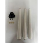 Hamadex Dayanıklı Beyaz Sert Plastik Sehpa Ayağı 40 cm (3 Adet + Vidalar) | Bahçe, Balkon, Ic Mekan