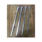 HAMADEX Katlanır Metal Sofra Ayağı, 70 cm, Gümüş Renk, 4'lü Set, Yer Sofrası İçin, Masa Ayağı (40cm)