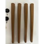Hamadex Sert Plastik 4 Adet Ayak + Aparatlar Balkon Bahçe Sehpa, Sandalye Dış Mekan Iç Mekan (40-44-48 Cm) - Kahverengi - 40cm