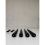 Hamadex Sert Plastik 4 Adet Ayak + Aparatlar Balkon Bahçe Sehpa, Sandalye Dış Mekan Iç Mekan (40-44-48 Cm) - Siyah - 40cm