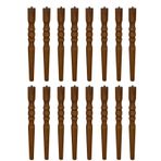 HAMADEX Torna Ahşap Zigon Sehpa Ayağı Seti, Açık Meşe, 38-41-44-47 cm, 16 Adet Metal Aparatlı, Mobilya Bacağı, Masa Ayak Takımı (AÇIK MEŞE)