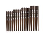 HAMADEX Torna Ahşap Zigon Sehpa Ayağı Seti, Açık Meşe, 38-41-44-47 cm, 16 Adet Metal Aparatlı, Mobilya Bacağı, Masa Ayak Takımı (KOYU MEŞE)