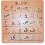 Hamaha Ahşap Öğretici Bultak Elifba Arapça Alfabe Seti - Ahşap Desenli