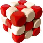 Hamaha Eğitici Ahşap Oyuncak | Ahşap Yılan Küp Zeka Bulmaca Oyunu Kırmızı 3D Puzzle Oyunu