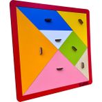 Hamaha Eğitici Ahşap Oyuncak | Tutmalı Ahşap Mega Tangram 28 cm x 28 cm