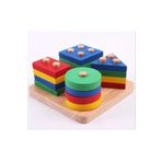 HAMAHA Hambag Hambag Ahşap Bultak Geometrik Şekil Yerleştirme