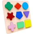 Hamaha HMH-086 Ahşap Eğitici Geometrik Şekiller Renkli