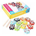 Hamaha Wooden Toys Ahşap Eğitici Geliştirici Baykuş Denge Oyunu Owl Stack Happy Balans Game