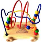 Hamaha Wooden Toys Ahşap Sevimli Hayvan Koordinasyon Boncuklu Labirent Ahşap Helezon Oyuncak - Renkli