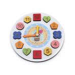 Hamaha Wooden Toys Eğitici Geliştirici Geometrik Şekilli Bultak Saat