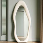Hamdeko Nero Dalgalı Çerçeveli 165X65 cm Oval Boy Aynası