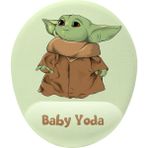 Hamiki Baby Yoda Grogu Bilek Destekli Mouse Pad Ergonomik Kaymaz Taban Mousepad Fare Altlığı - Renkli