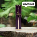 Hamiki Deri Sızdırmaz Taşınabilir Mini Doldurulabilir Boş Küçük Seyahat Cep Parfüm Şişesi-Mor - 5 ml