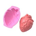 HAMIL Cadılar Bayramı Kalıpları - Büyük 3D İnsan Kalbi Çikolata Kalıbı | Yeniden Kullanılabilir Kek Dekorasyon Kalıbı, Cadılar Bayramı Dekorasyonu için Yapışmaz Mutfak Pişirme Aleti