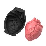 HAMIL Kalp Kalıbı | Büyük 3D İnsan Kalbi Çikolata Kalıbı | Yeniden Kullanılabilir Kek Dekorasyon Kalıbı, Cadılar Bayramı Dekorasyonu için Yapışmaz Mutfak Pişirme Aleti