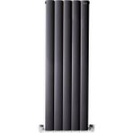 Hammam 1200 x 395 mm Lilac Dikey Antrasit Alüminyum Radyatör Standart Bağlantı