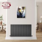 Hammam 600 x 1035 MM Amber Yatay Antrasit Alüminyum Radyatör Standart Bağlantı