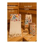Hammamlife PEŞTEMAL SARI LALE ÇİNİ SET 4 PARÇA ÖZEL
