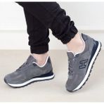 Hammer Jack 19250 Siyah Hakiki Deri Kadin Erkek Günlük Spor Ayakkabi Sneaker Kalin Taban Unisex - Gri