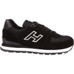 Hammer Jack 19250 Siyah Hakiki Deri Kadin Erkek Günlük Spor Ayakkabi Sneaker Kalin Taban Unisex