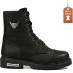 Hammer Jack Siyah Deri Dock Step Erkek Bot 102 18505-M 3 cm Yükseklik ile Rahat Kullanım