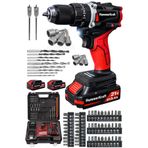 HAMMERKRAFT 84Parça Uç Setli Kömürsüz Motor 25Kademe Tork Ayarlı Profosyonel Çelik Mandrenli Darbeli Matkap