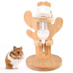Hamster içecek şişesi, stantlı, 80 ml, hamster su sebili, ayaklı su şişesi, hamster, ahşap stand, küçük hayvan suluğu, hamster tavşanları için hamster aksesuarı (C, 80 ml)