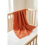 HAMUR 4 Katlı Müslin Bebek Pikesi%100 Pamuk 85x100 cm Yenidoğan Bebek Arabası Puset Örtüsü Battaniye Kiremit