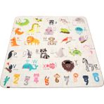Hamur Animals Oyun Matı Bebek Çocuk Halısı Hayvanlar Sayılar Yenidoğan Yumuşak Aktivite Etkinlik Örtüsü - Gri - 150 x 150 cm