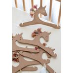 Hamur Bebek Elbise Askısı 6'lı Bebek Çocuk Kıyafet Askısı Nature Mdf Ahşap Unicorn - Unicorn