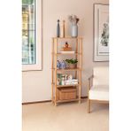 Hamur Concept 4 Raflı Organizer Mutfak Dolabı Kitaplık Banyo Balkon Ofis Düzenleyici Ahşap Nature - Demonte