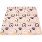 Hamur Cute Bebek Çocuk Halısı Pembe Hayvanlar Somon Yenidoğan Yumuşak Aktivite Etkinlik Örtüsü - 150 x 150 cm