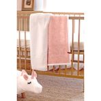 Hamur Fluffy Bebek Battaniyesi 80x100 Solid Pudra Kundak Puset Çift Taraflı Koyun Tüyü Battaniye 100x80 - 80 x 100 cm