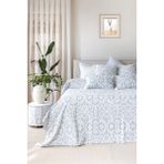 Hamur Iskandinav Yatak Örtüsü Seti Çift Kişilik Set Bohem Punch Panç Desen Motif Gri - 230 x 240 cm