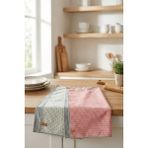 Hamur Mikrofiber Mutfak Havlusu 2'li Bulaşık Cam Kurulama Bezi Seti 40X60 cm 504 - 2 Adet - Pembe