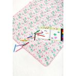 HAMUR Proof Sıvı Geçirmez 140x140 cm Bebek Çocuk Oyun Etkinlik Aktivite Beslenme Örtüsü Flowy - Renk