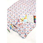 HAMUR Proof Sıvı Geçirmez 140x140 cm Bebek Çocuk Oyun Etkinlik Aktivite Beslenme Örtüsü Planet - Beyaz
