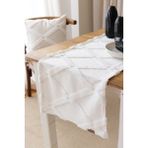 Hamur Punch Yıkanabilir Sofra, Masa, Salon, Mutfak ve Sehpa Masa Runner Bella Ekru - 40 x 150 cm