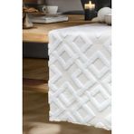 Hamur Punch Yıkanabilir Sofra, Masa, Salon, Mutfak ve Sehpa Masa Runner Mila Ekru - 150 x 40 cm